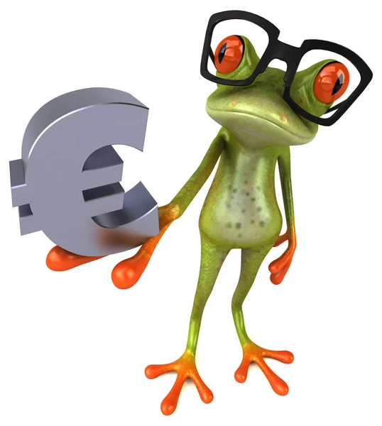 Frosch mit Euro-Zeichen — Stockfoto