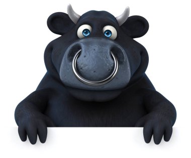 Komik boğa holding kartı