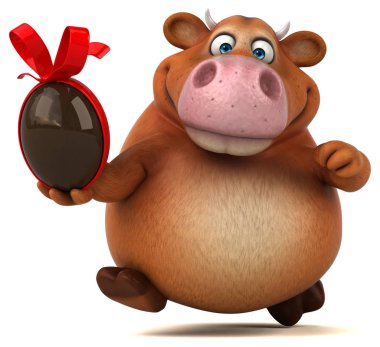  çizgi film karakteri holding Paskalya yortusu yumurta 