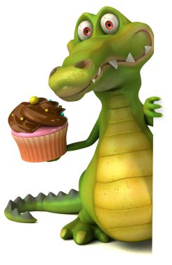 cupcake tutarak çizgi film karakteri