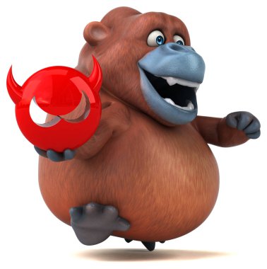 çizgi film karakteri holding virüs 