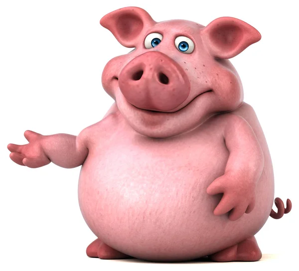 Смешная мультяшная свинья — стоковое фото