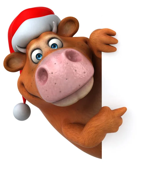 Karaktär bär jultomten hatt — Stockfoto