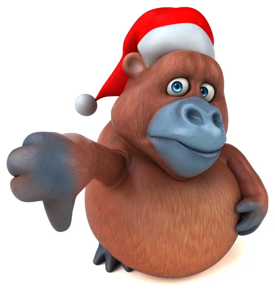 Figur mit Weihnachtsmann-Hut — Stockfoto