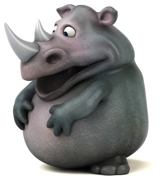 Веселая модель носорога — стоковое фото