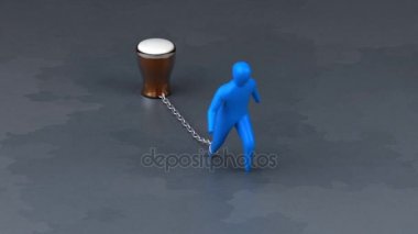 Bir bardak bira ile yük sembolü