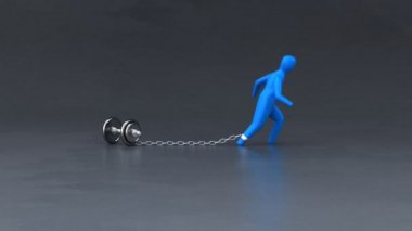 Dumbbell ile yük sembolü 