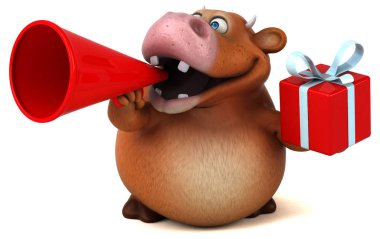 çizgi film karakteri holding Hediyelik 