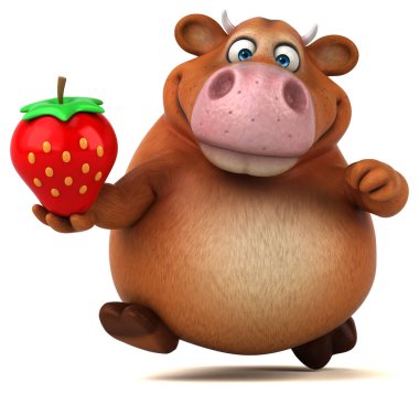 Çilek ile eğlenceli inek