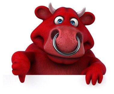 çizgi film karakteri holding kartı 