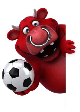 Kırmızı boğa holding topu  