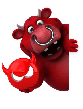 çizgi film karakteri holding virüs