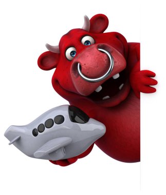  komik boğa holding uçak 