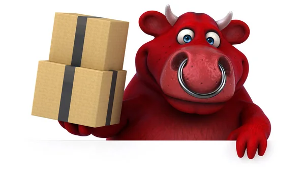 Cajas de toro divertido —  Fotos de Stock