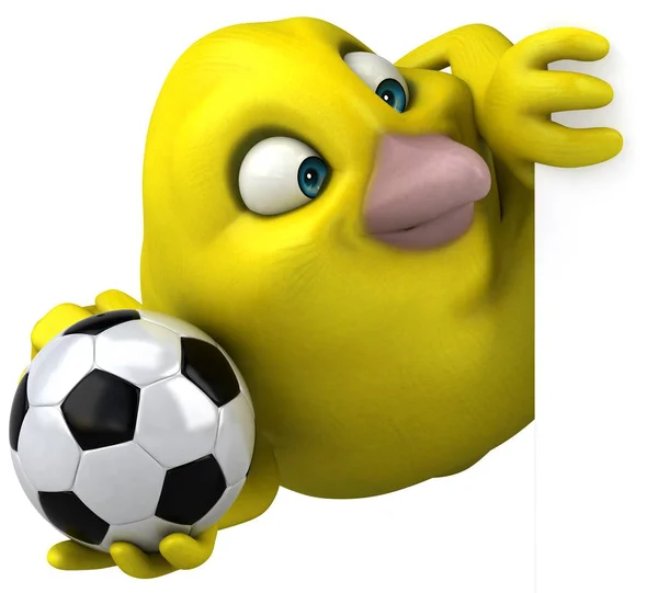 Птица держит мяч — стоковое фото
