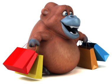 Orangutan holding çanta 