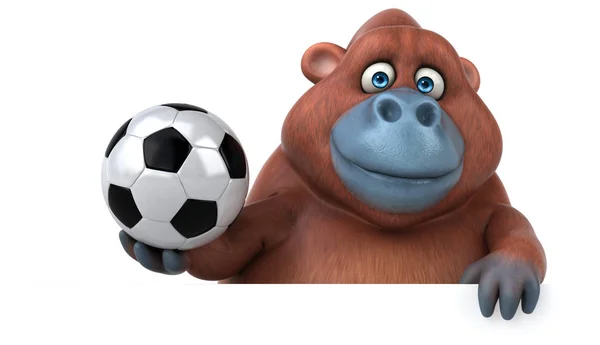 Personaggio dei cartoni animati che tiene palla — Foto Stock