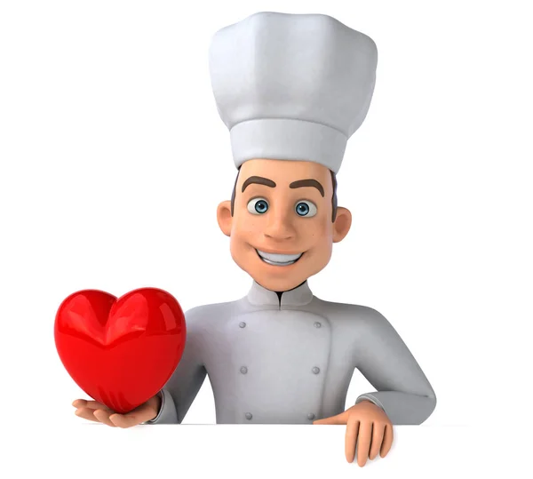 Chef holding heart — Stock Photo, Image