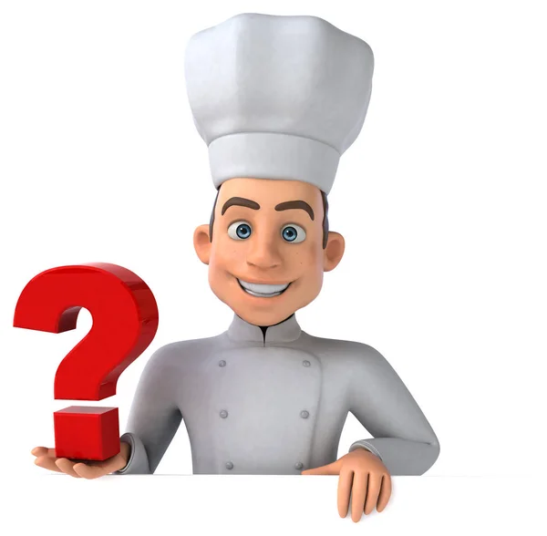 Шеф-кухар тримає знак питання — стокове фото