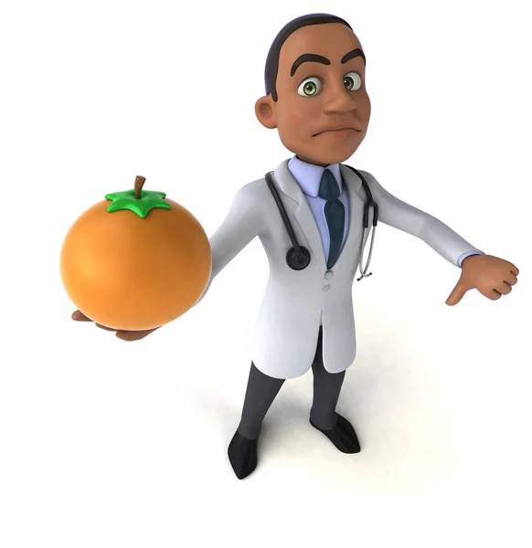 Doctor sosteniendo naranja —  Fotos de Stock