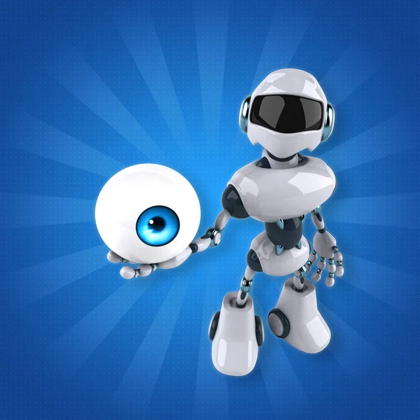 Robot holding eye — Stock Photo, Image