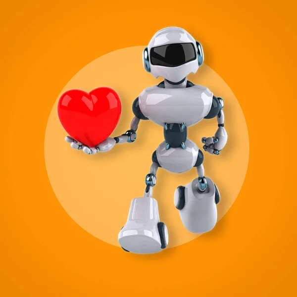 Robô segurando coração — Fotografia de Stock
