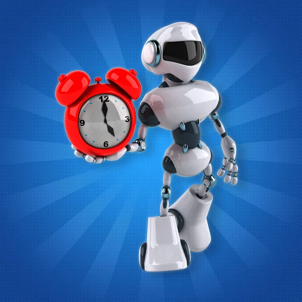 Relógio de retenção do robô — Fotografia de Stock