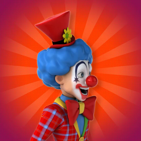 Ładny zabawny clown — Zdjęcie stockowe