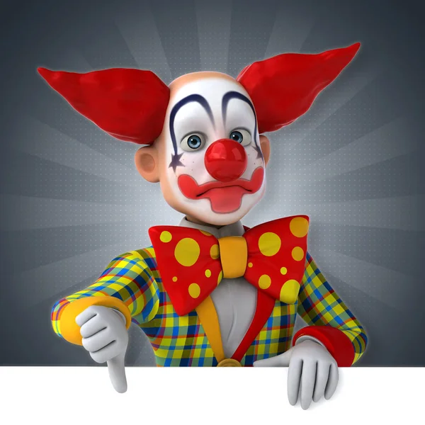 Clown mit Karte — Stockfoto