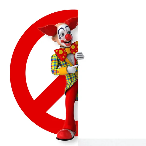 Clown holding card Лицензионные Стоковые Фото