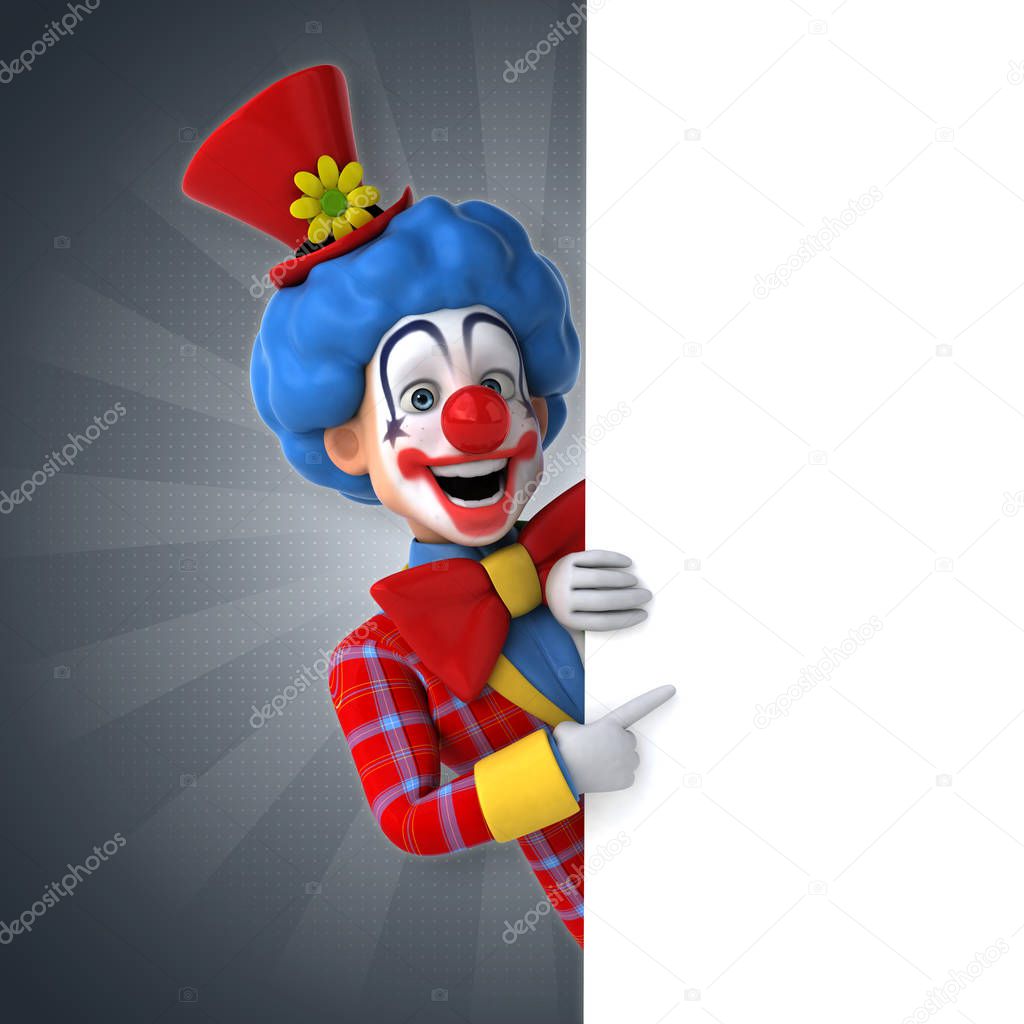  clown holding card 
