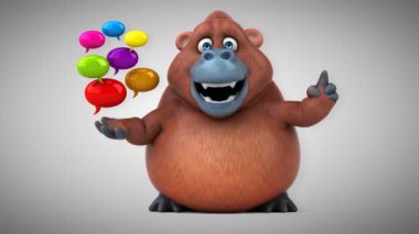 çizgi film karakteri kabarcıklar holding