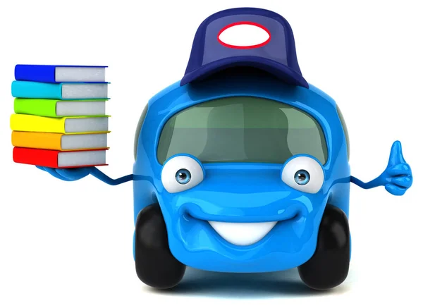 Spaßauto mit Büchern — Stockfoto