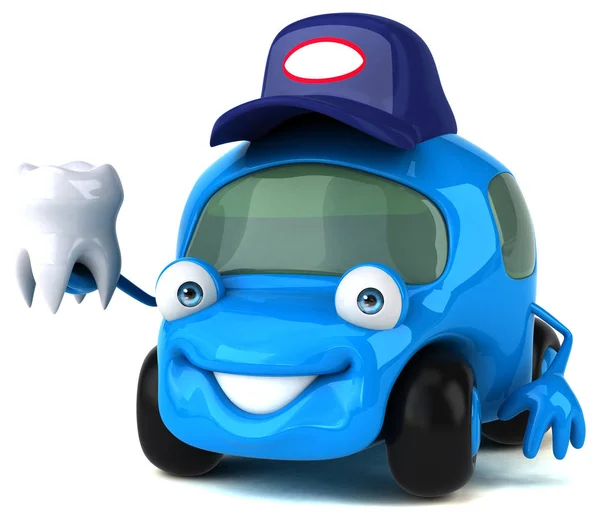 Fun car holding tooth — Stock Photo, Image