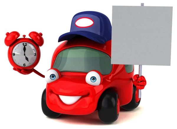 Fun car holding  clock — Stock Photo, Image