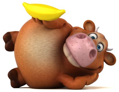 çizgi film karakteri holding muz