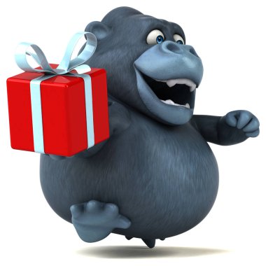 goril çalışan mevcut tutan eğlenceli 