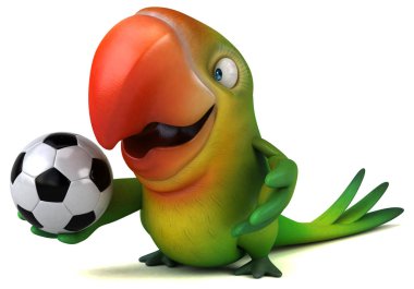 çizgi film karakteri holding topu 