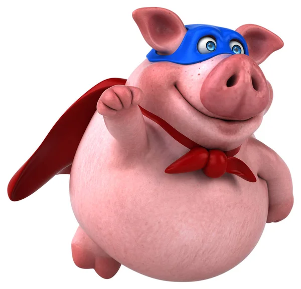 飛んでいるスーパーの豚 — ストック写真