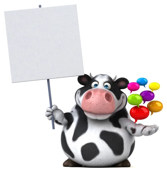Krowa gospodarstwa sztalugi — Zdjęcie stockowe