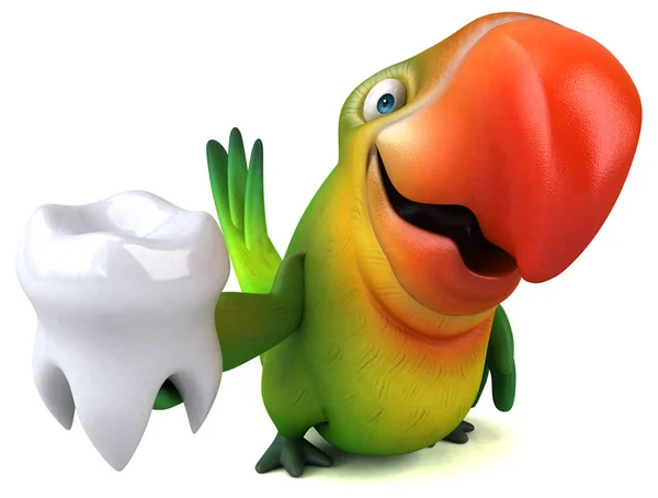 Zeichentrickfigur, die Zahn hält — Stockfoto