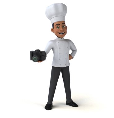 Şef holding kamera