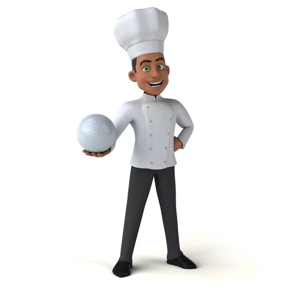 Шеф-повар с мячом — стоковое фото