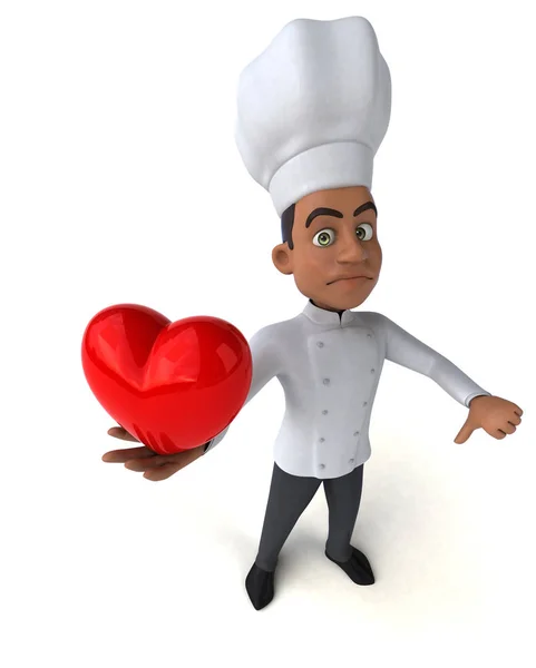 Koch mit Herz — Stockfoto