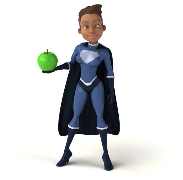 Woman holding apple — Stock Photo, Image