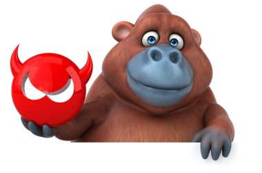 Komik karikatür karakter holding virüs