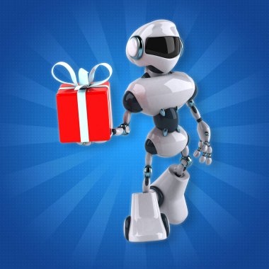  Robot holding Hediyelik 