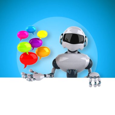  Robot holding kabarcıklar