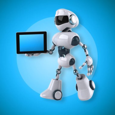  Robot holding tablet