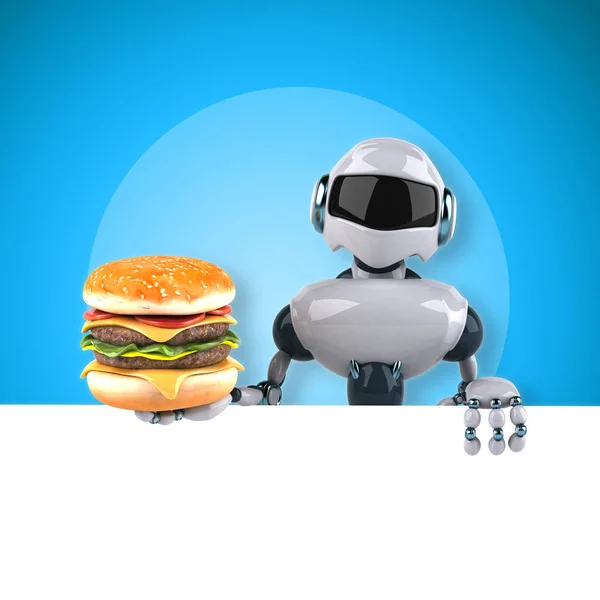Robota hospodářství burger — Stock fotografie